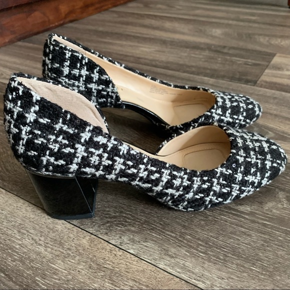 Alex Marie Tweed Plaid sequin block heels Size 6.5 - Picture 10 of 11